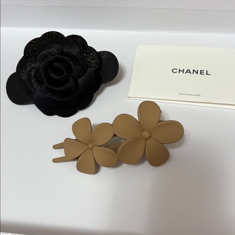 Authentic Chanel Camellia Flower hair clip